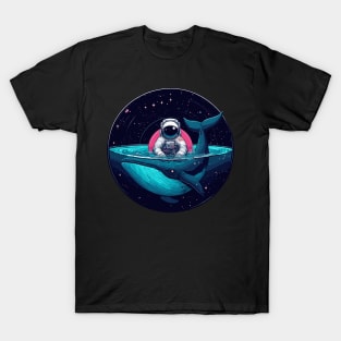 Astronaut swimming with whale friend T-Shirt